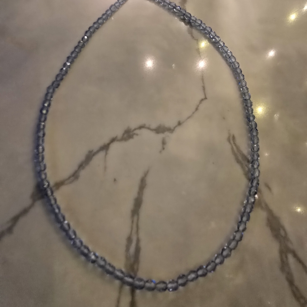 Vintage periwinkle beaded necklace